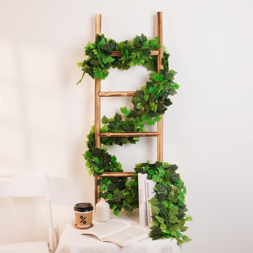 12PCS Artificial Plants Home Decoration Fake Vine Greenery Room Decoration Green Leaves Wall Liana Ivy Decorative Creeper Foliag