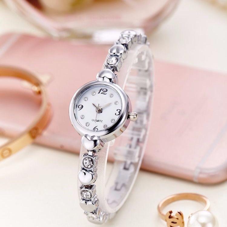JW Korean Style Elegant Ladies' Water Diamond Quartz Bracelet Watch