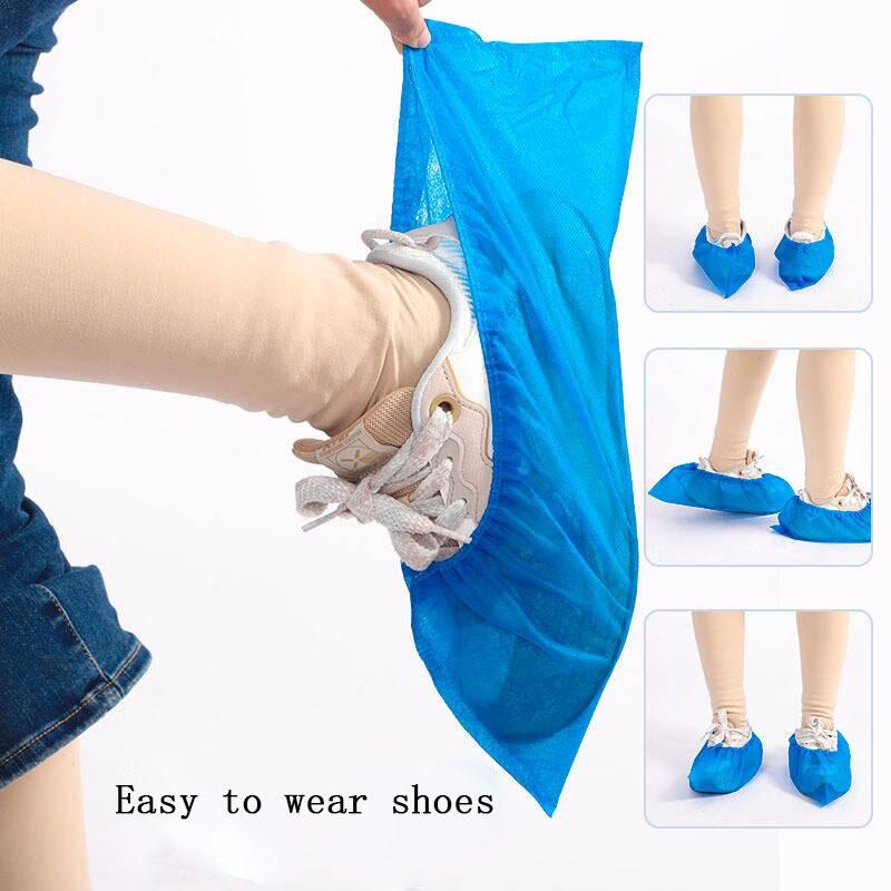10pcs Household Supplies Foot Cover Shoe Protector Disposable Shoe Cover Dustproof Non-slip Dhoe Cover Students Adult Non-woven