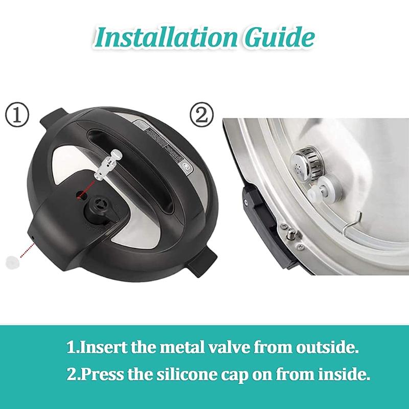 Universal Replacement Floater And Sealer For Pressure Cooker Float for Valve Gaskets and Anti-Block Shield Kitchen Dinin