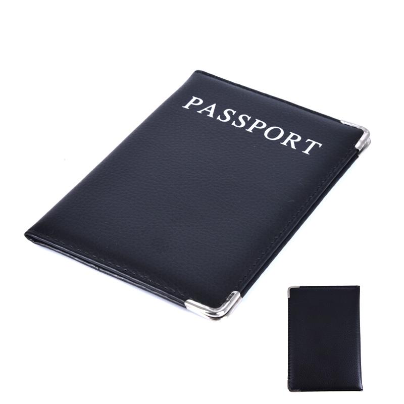 Casual Pu Leather Passport Covers Travel Id Card Passport Holder Wallet Case