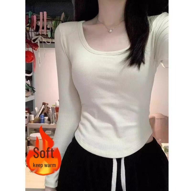 De Velvet Women's Long Sleeve Slimming Base Layer - Versatile, Comfortable Autumn/Winter Top