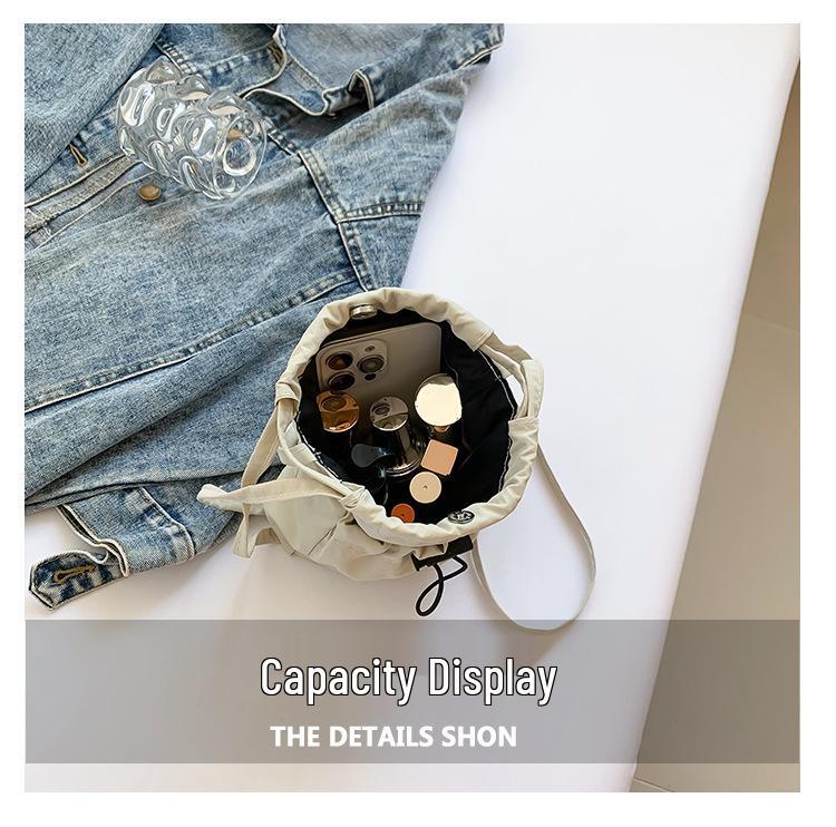 Women's Lightweight Crossbody Phone Bag - Japanese Korean Style with Bow and Drawstring, Casual and Versatile Coin Purse