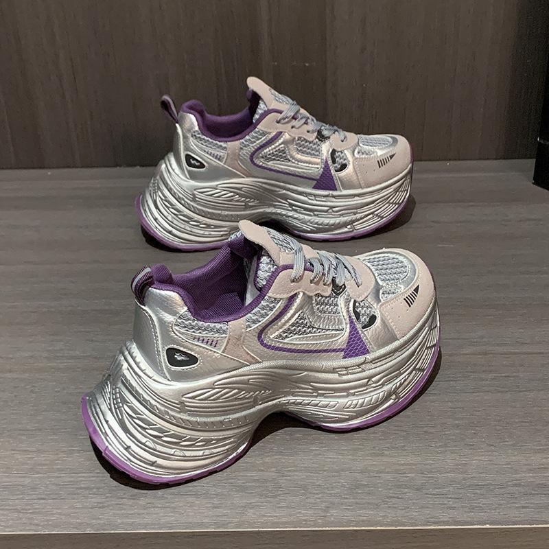 

New popular fashion casual shoes women s 2025 autumn running student sports platform trend heightening dad shoes 35