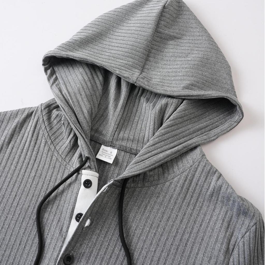 Men's Solid Color Stand Collar Button Sweatshirt Hoodie Men's Sports Large Size Casual Sweatshirt