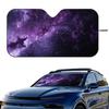 1PC Purple Galaxy Car SunShade Windshield Foldable Three-layer Insulation Sunshade By Suction Cup Blocks UV Rays Sun