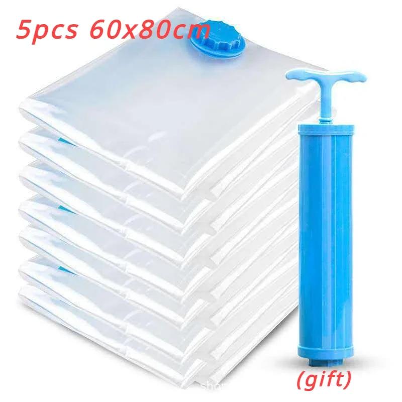 Home Organizer Vacuum Bag for Quilts and Clothes, Waterproof Compression Travel Space - Saving Air Bags