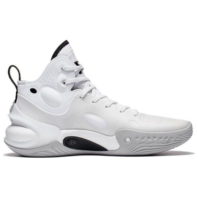 Li Ning Yu Shuai 17 Durable High-Top Basketball Shoes Men sneakers Black White ABAT043-4