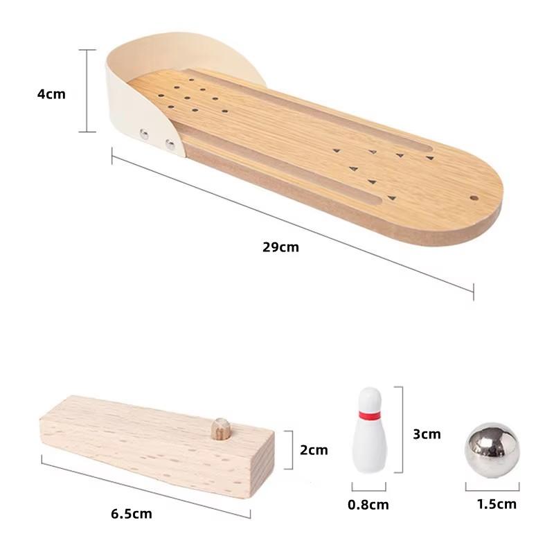 Tabletop Mini Bowling Game Set With 10 Pins Portable Tabletop Bowling Game Desktop Bowling Set For Family Adults Kids