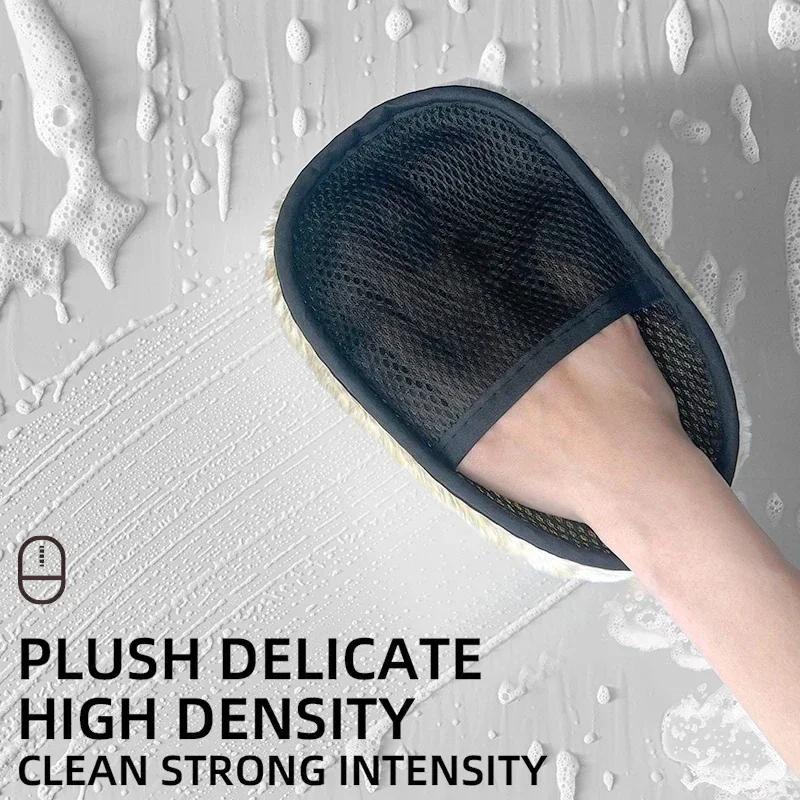 

Car Sticker Tesla Car Wash Glove Wool Soft Bristled Cleaning Brush Tools For Tesla Model 3 Y S X Bonina Cybertruck Juguete Roads