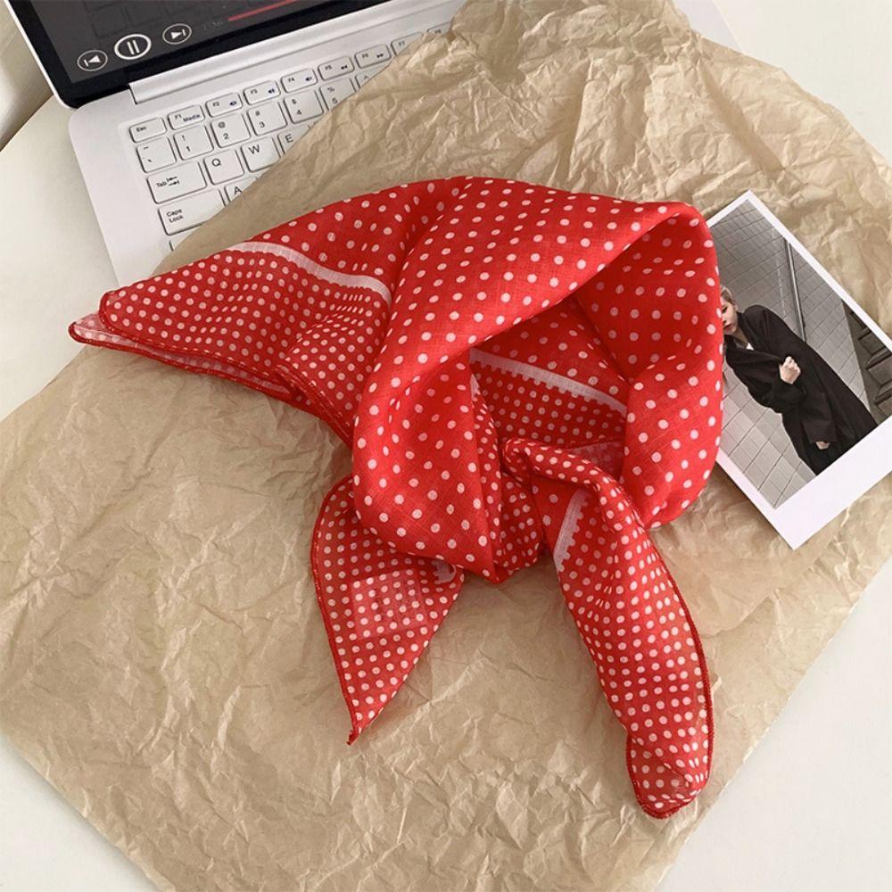 Silk Summer Triangle Headscarf Pastoral Style Women Hair Band Vintage Fresh Floral Headband Travel