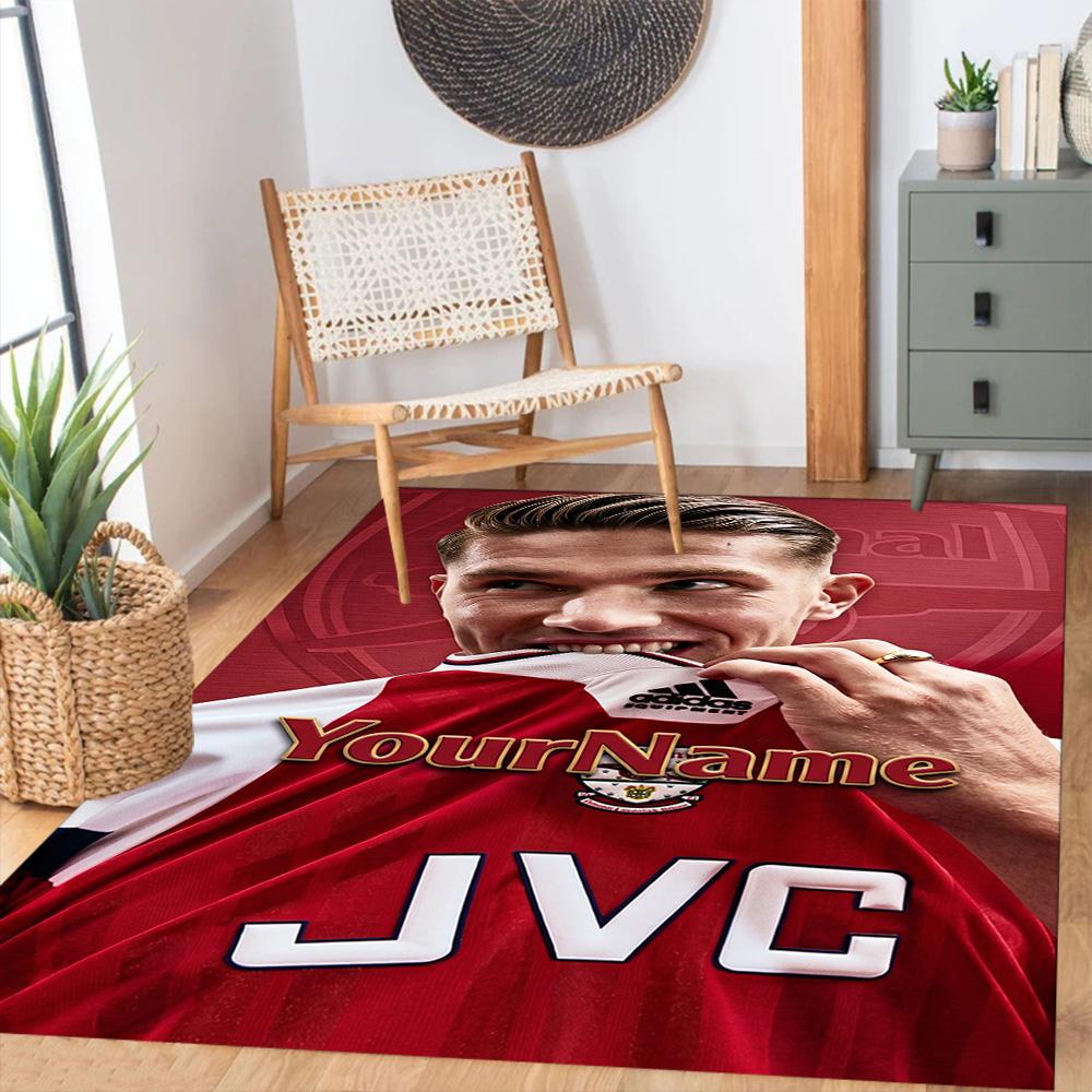 Arsenal Customize Text Area Rug Suitable for Playrooms Outdoor Game Room Hallway Anti-slip Rug Decorate Offices Gift for Festivals