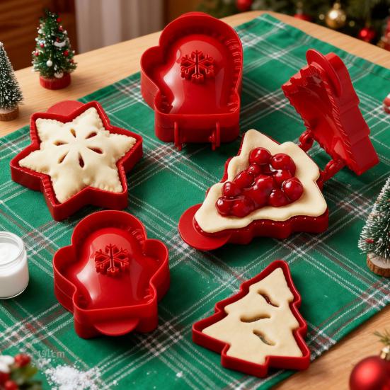 Xmas Hand Pie Mold Reusable Hand Pie Press Mold Christmas Tree Glove Star Hand