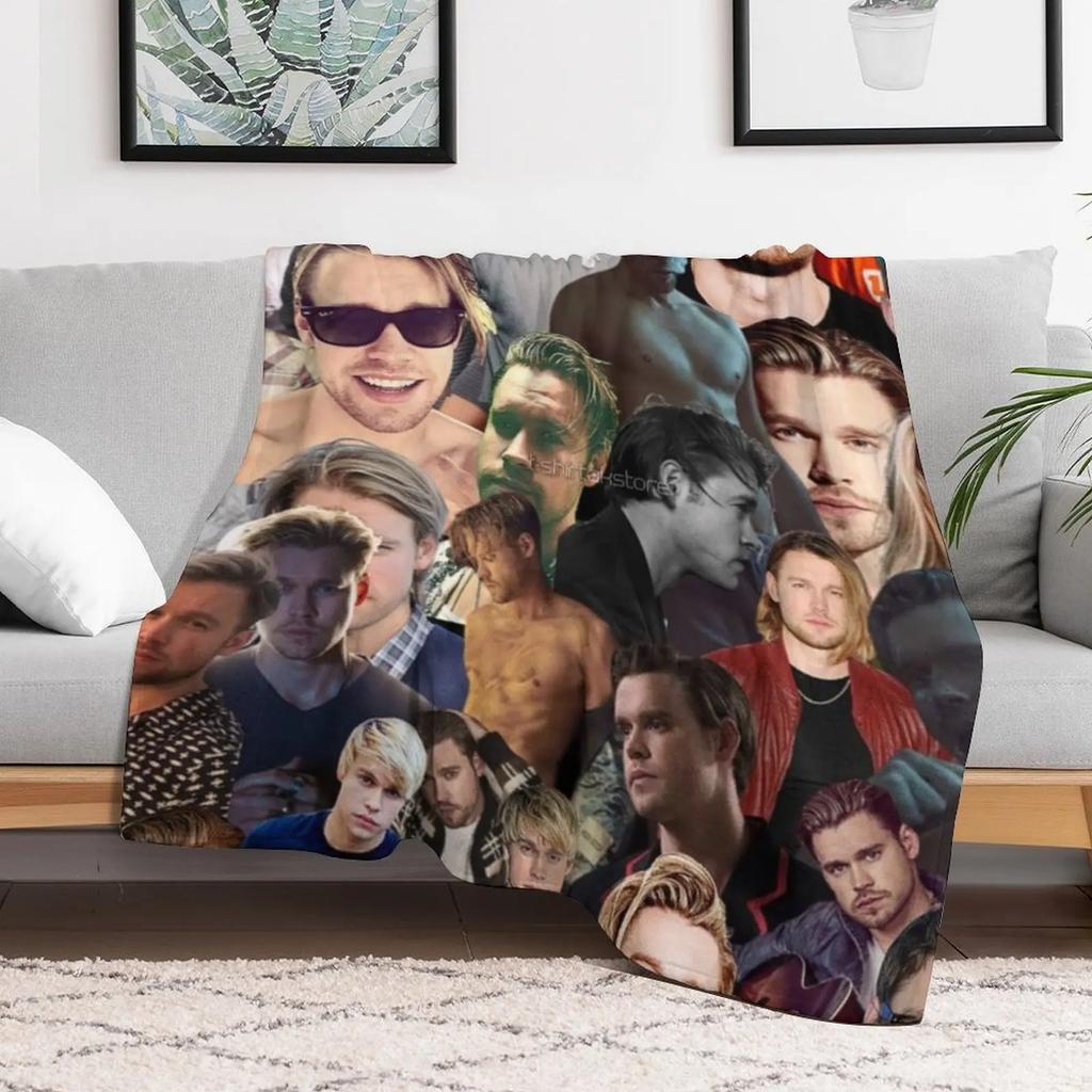 chord overstreet photo collage Throw Blanket Portable Lightweight Blanket for Travel Camping