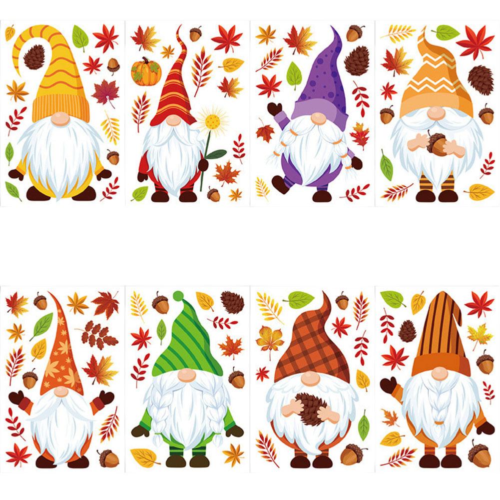 Autumn Window Stickers Maple Leaf Stickers Thanksgiving Decor