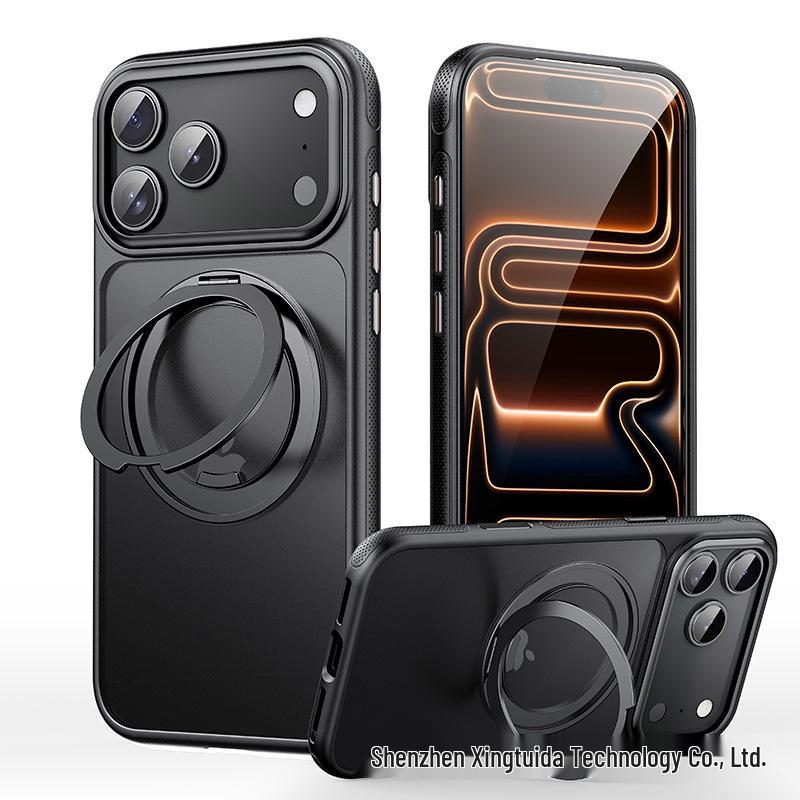 IPhone 17 Pro Max Magnetische matte Hülle mit MagSafe und drehbarem Ständer