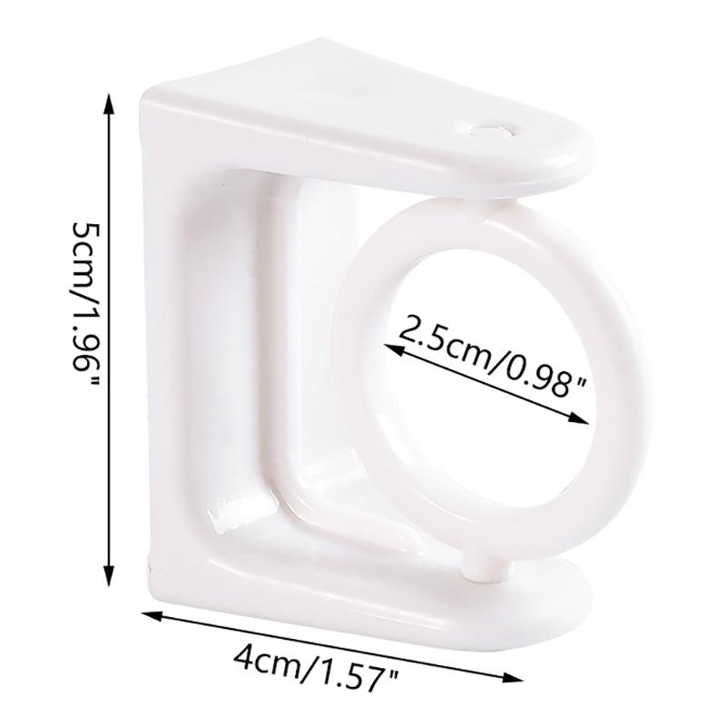 360° Rotatable Retractable Pole Fixator For Non-Drilling Strong Adhesive Hooks Towel Rod Shower Curtain Rod Bracket