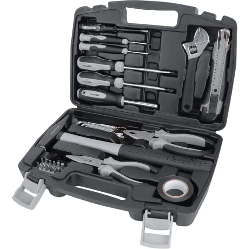 

Basic Household Tool Set, 32 Pieces, Black/Gray
