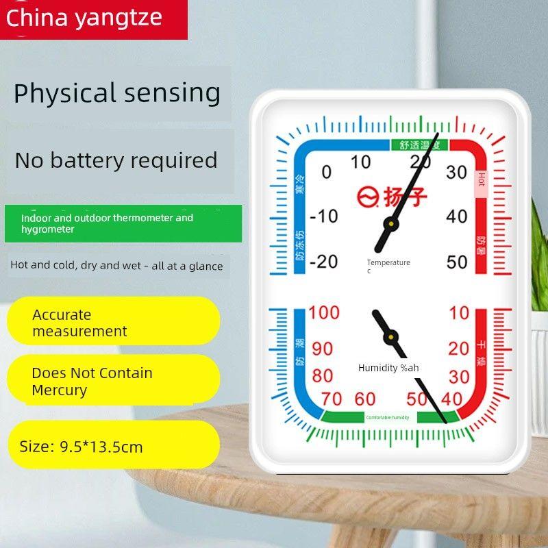 Wall-Mounted Thermometer for Measuring Room Temperature, Specially Designed for Greenhouses, Breeding, and Baby Room Temperature and Humidity