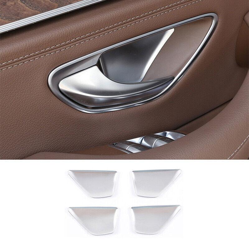 Fit For Mercedes-Benz GLC 2016- ABS Silver Interior Door Bowl Cover Trim 4X