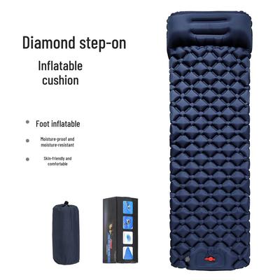 TPU Inflatable Foot-Pumped Camping Pad: Lightweight Outdoor Air Mattress, Moisture-Proof for Mountaineering and Naps