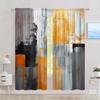2pcs Art Orange Printed Curtain for Home Decor - Rod Pocket Window Treatment for Bedroom   Office   Kitchen and Living Room