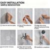 Shower Head Holder 90° Rotatable Adhesive No Drill Wall Mount Removable Bracket for Bathroom Shower Accessory