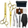 6.7 Inches Hair Cutting Scissors Set, Flat & Thinning Scissors with Accessories for Barber Salon Shop and Homeuse
