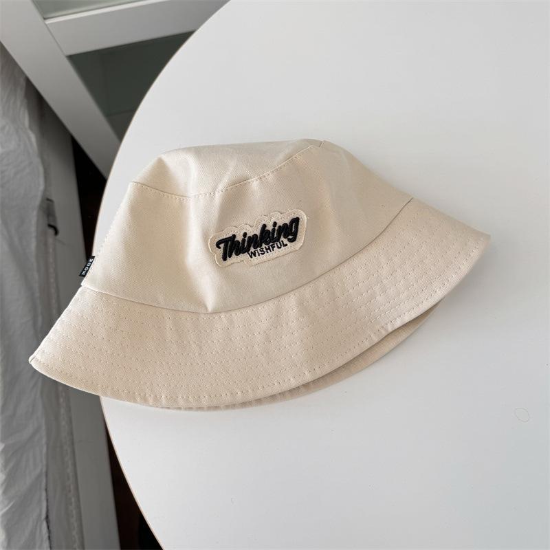 

Универсальный стиль шляпы Упрощенные буквы Женская солнцезащитная шляпа Шляпы рыбака бежевый