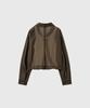 GENERALIDEA Summer Sheer Layered Blouson Shirt [Brown] / Gf2Lsh519