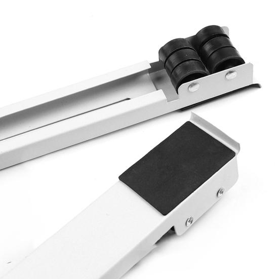 2 Pièces Rouleau d'Appareil Extensible Robuste Rouleau Lave-linge Coulissant Élévable Mobile Lave-linge Sèche-linge Machine Meuble Déménageur Support avec Roues