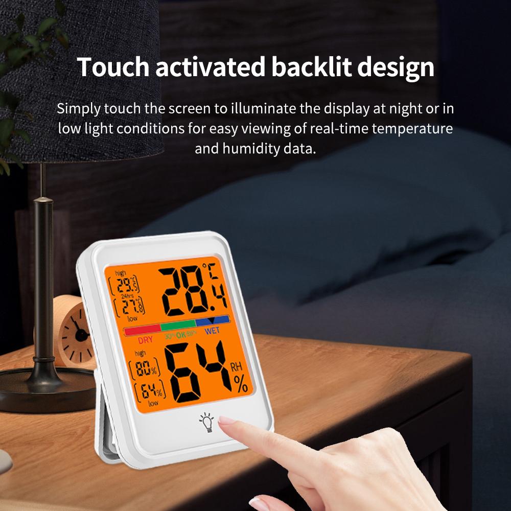 Portable Indoor Electronic Digital Temperature and Humidity Meter Magnetic Thermometer Hygrometer Precise for Home Office
