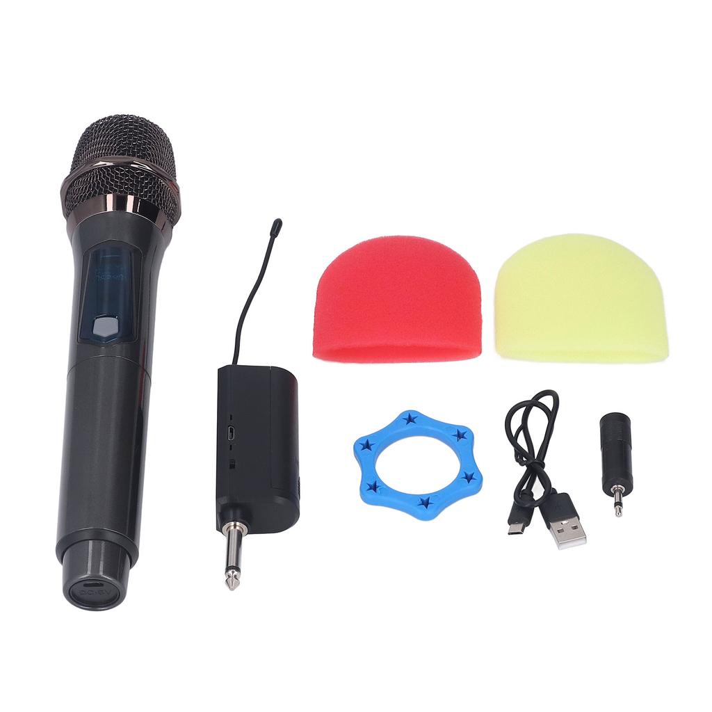 Drahtloses Mikrofon mit Empfänger 30Hz bis 20kHz Klarer Reiner Klang Stabiles Signal USB-Aufladung für