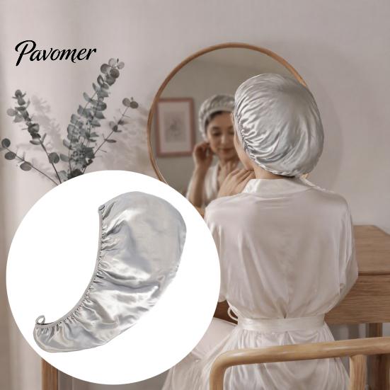 Quick Dry Hair Drying Towel Women Satin Cap, Double Layer Turban Wrap, Water Absorbent Wrap Hat for Curly, Long