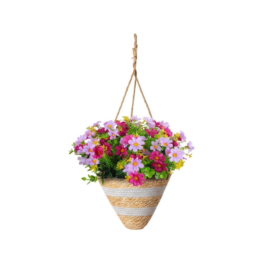 Simulated Flower Basket Decoration Flower Basket Spring Simulated Flower Decoration