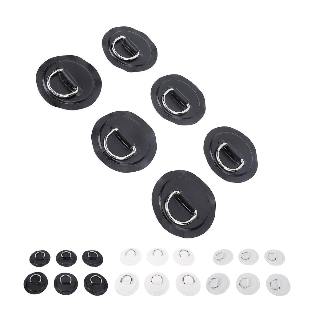 Stainless Steel D Ring Patch Kit PVC Paddle Board D Rings with Rope Hooks for Kayak Inflatable Boat 