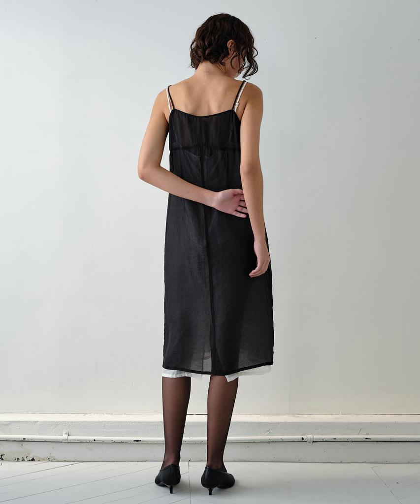 Simeteuligpeosenteu Layered Slip Dress / Black