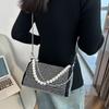 Fashion Trend Premium Sense Bag Pearl Chain Bag Large Capacity Hand Diamond-encrusted Shoulder Crossbody Bag