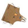 Delantal de Carpintería Lona Gruesa Impermeable Delantal de Trabajo para Jardinería Cafetería Marrón Claro