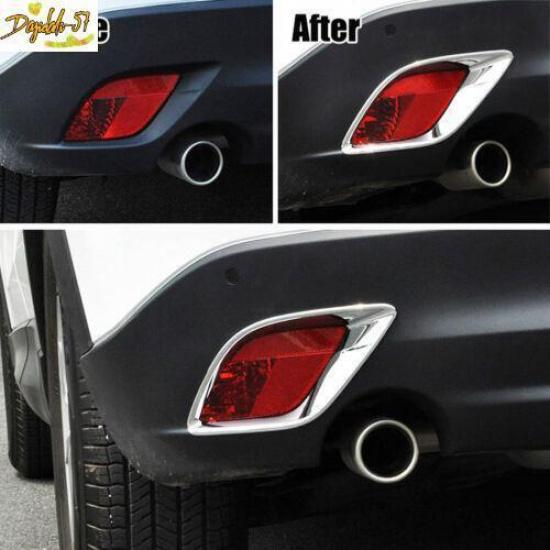 Chrome Front&Rear Fog Lamp Light Cover Trim Decor For Mazda CX-5 CX5 2013 2014