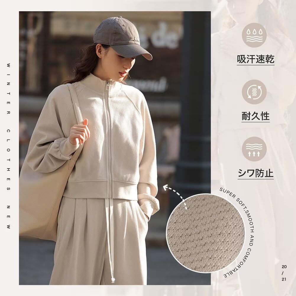 Muxuryee Tracksuit Training Loose Size 331 BG S Women's Set, Sweatshirt, Hoodie, Sportswear, Wear, Loungewear, Casual, Fit,