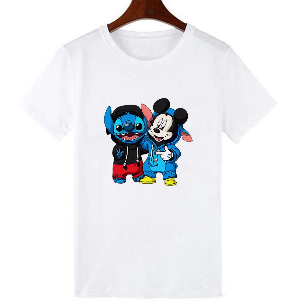 Funny Stitch Maleficent Print Creative T-shirt Summer Short Sleeves Popular Clothes T Shirt Unisex
