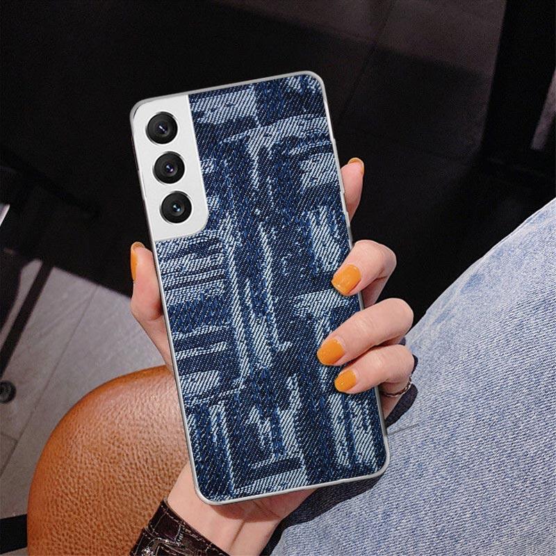 Jeans Cowboy Denim Printed Phnoe Case for Samsung Galaxy S26 S25 Edge S23 S24 Ultra S22 Plus S21 S20 FE Unique Cover Soft Coque