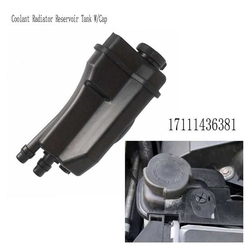 ABLZ-For BMW 525I L6 2.5L 530I L6 3.0L 528I 528It L62.8L Coolant Radiator Reservoir Tank Cap Overflow Replacement Part 171114363