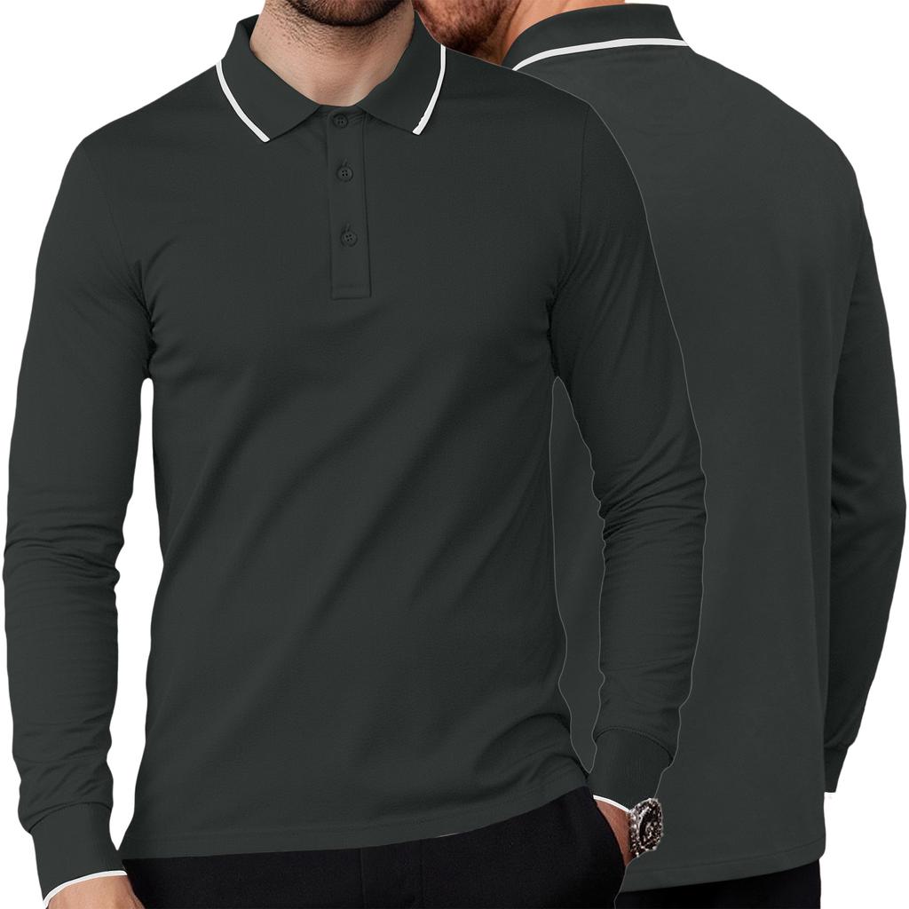 Men's Long Sleeve  Shirt Turn-Down Collar Shirt  Fit  Shirt