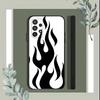 Creative Fashion Flame Phone Case For Samsung S25,S24,S21,S22,S23,S30,Ultra,S20,Plus,Fe,Lite,5G Black Cover