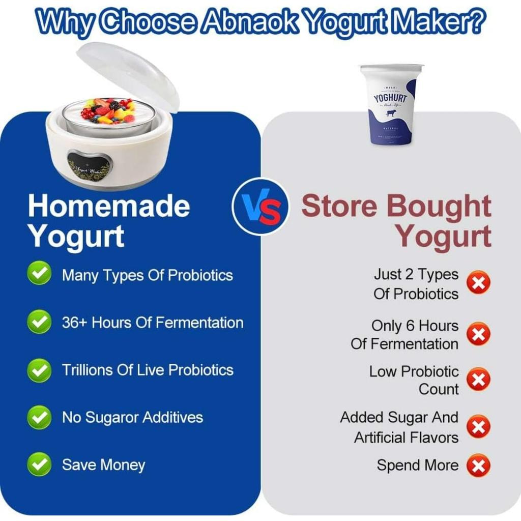 Yogurt Maker,Automatic Digital Yoghurt Maker Machine,Lcd Display with Constant Temperature,Multi-Function Probiotic Yogurt Maker