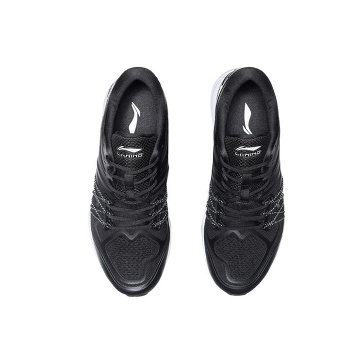 Li Ning Cushioning Slip Resistant Abrasion Resistant Low top Running Shoes Men's Black White ARHP233-1