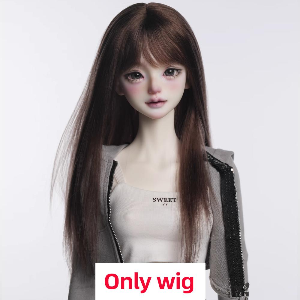 Awen Bjd Wig Mohair 1/4, 1/6 BJD Bangs Straight Short High-layered Long Hair for 30-40cm BJD DD SD Doll Hair In Multiple Colors