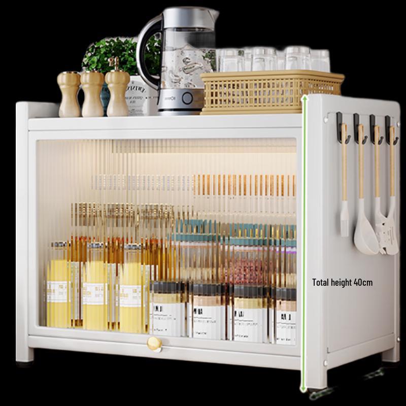 Woding Dustproof Rustproof Kitchen Spice Rack with Lid